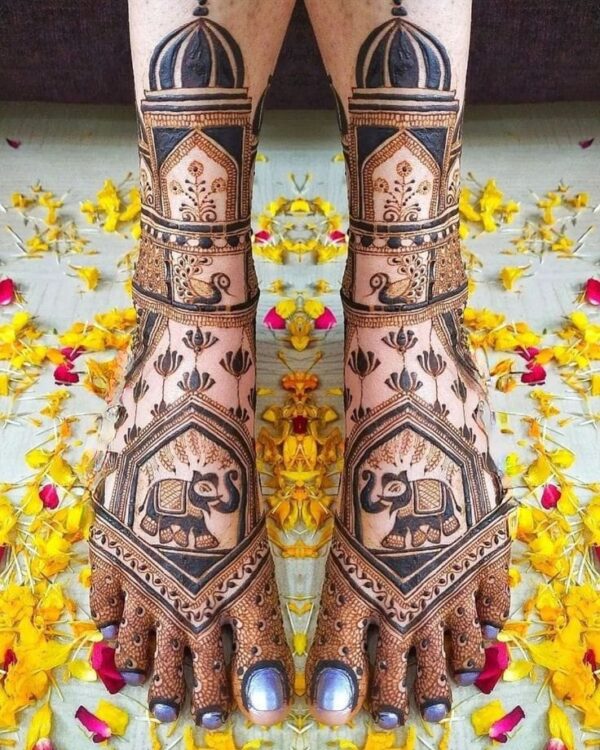 Anniversary Mehndi – Floral Elegance Design - Image 2